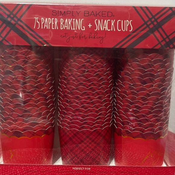 Simply Baked Baking Cups Red Joy 75 pieces NWT - Picture 2 of 5